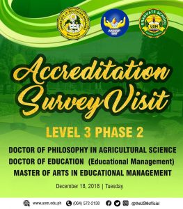 ACCREDITATION SURVEY VISIT @ Graduate School