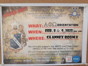 Alpha Phi Omega Orientation @ CA ANNEX ROOM 8