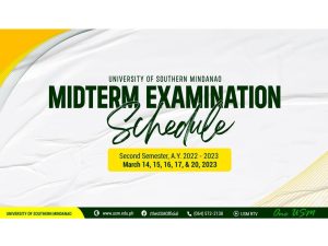 MIDTERM EXAM SCHEDULE @ USM MAIN CAMPUS