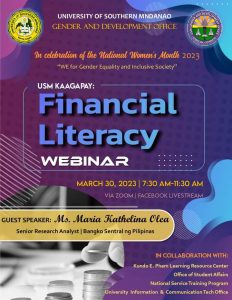 KAAGAPAY: A Financial Literacy Webinar @ University of Southern Mindanao Main Campus