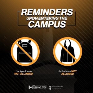 Bags, Jackets Prohibited @ USM Main Campus